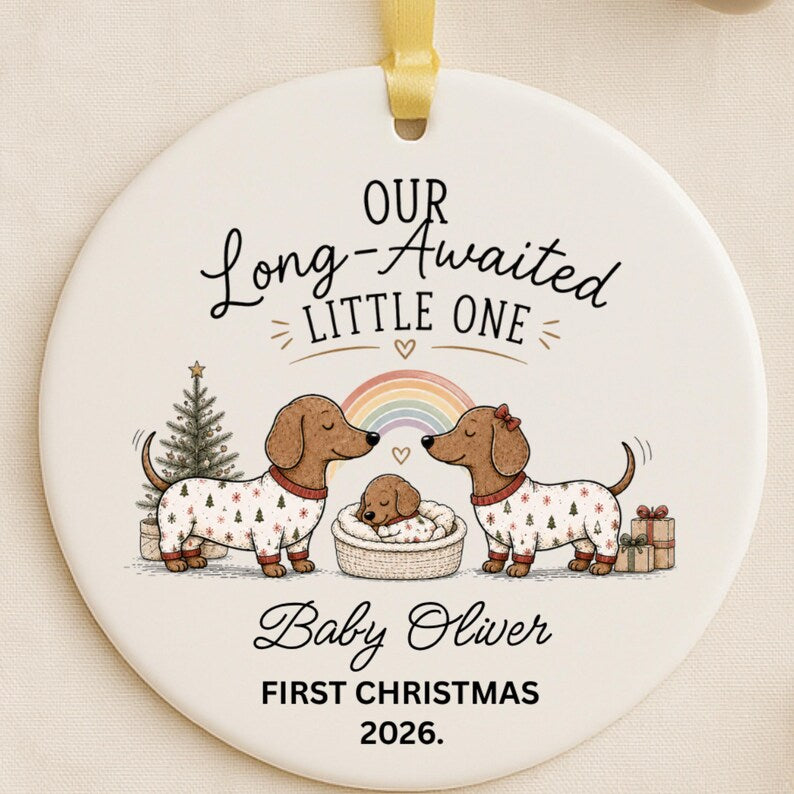 Rainbow Baby First Christmas Ornament – Personalized Baby Keepsake for Long Awaited Baby product image 7