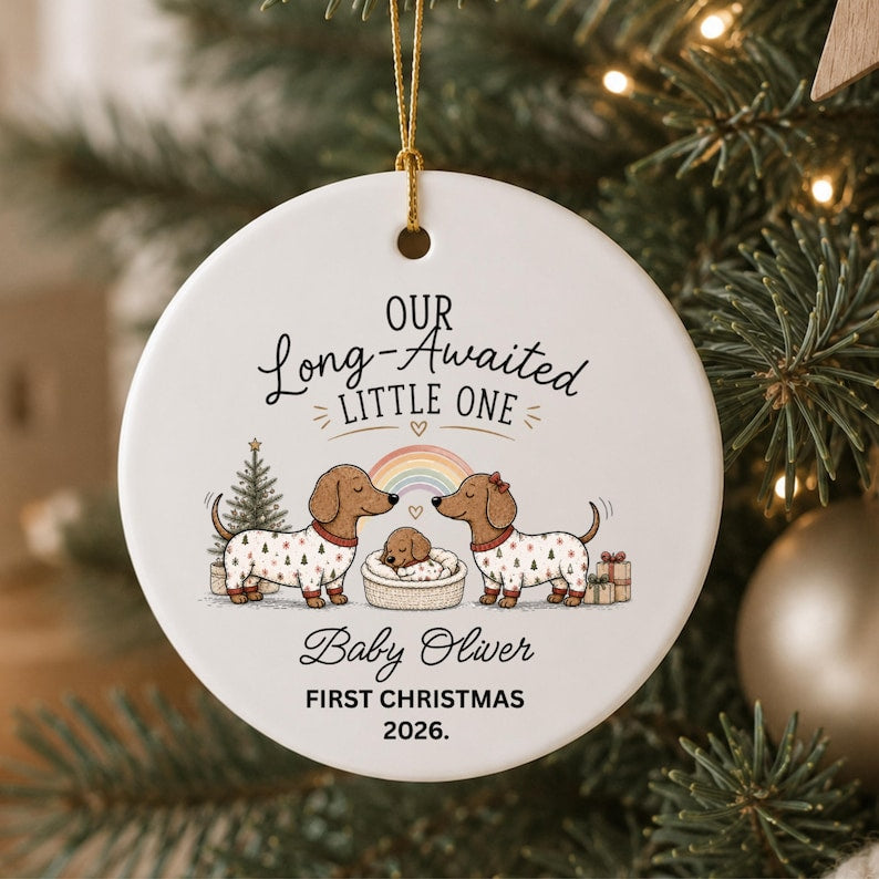 Rainbow Baby First Christmas Ornament – Personalized Baby Keepsake for Long Awaited Baby product image 12