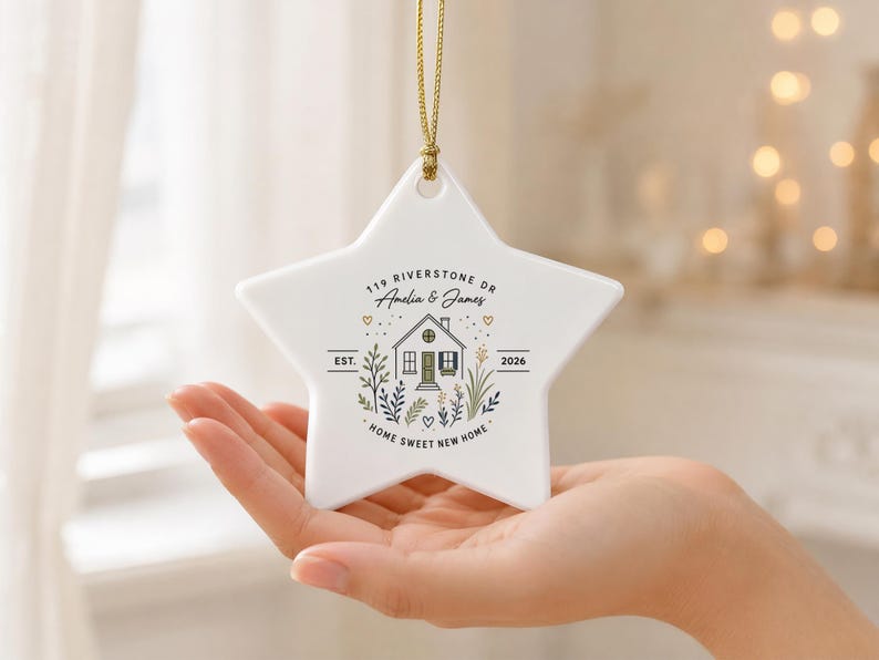 Personalized New Home Ornament With Custom Address Names Year product image 2