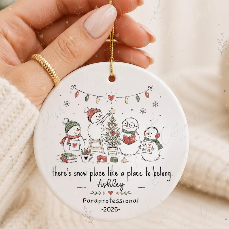 Paraprofessional Christmas Ornament – Personalized Para Gift personalized Christmas ornament