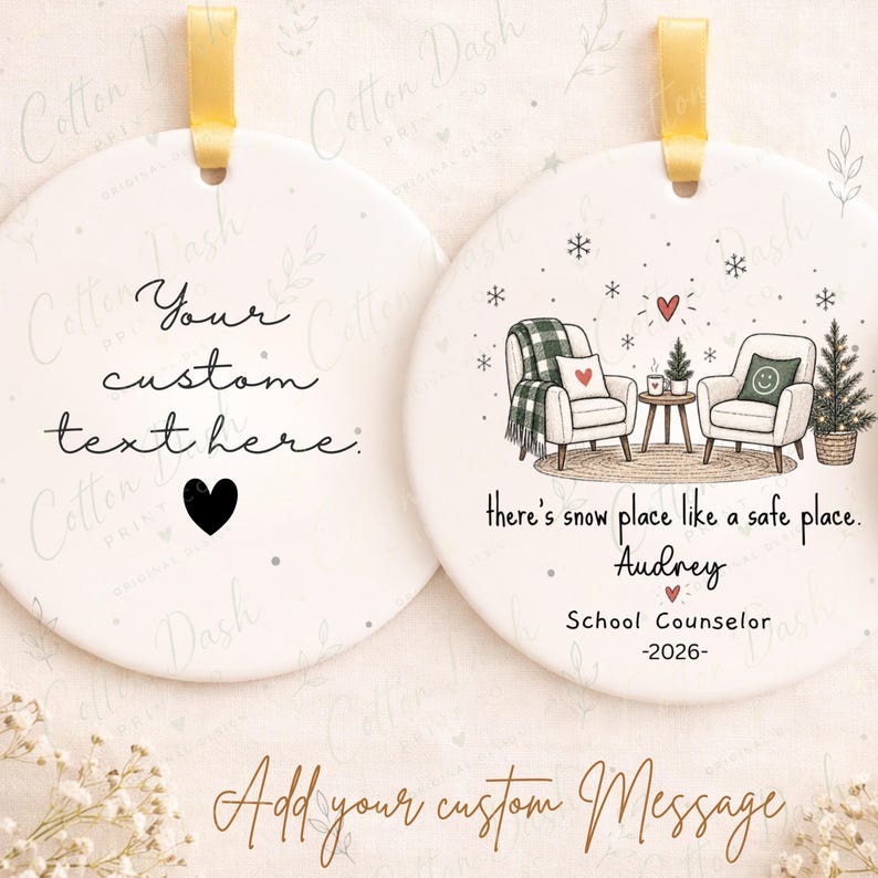 School Counselor Christmas Ornament Personalized Counselor Gift – Counselor Thank You Gift product image 2