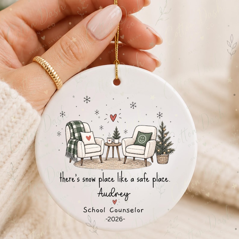 School Counselor Christmas Ornament Personalized Counselor Gift – Counselor Thank You Gift personalized Christmas ornament