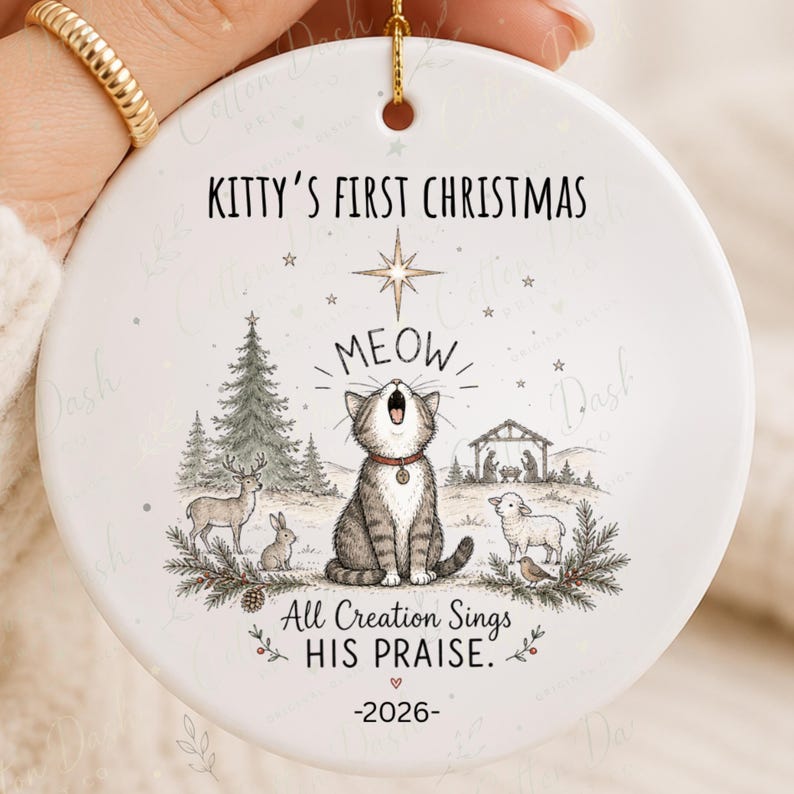 Cat First Christmas Ornament – Christian Cat Ornament product image 4