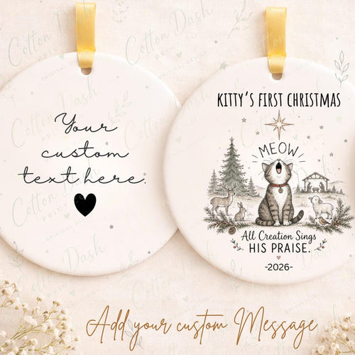 Cat First Christmas Ornament – Christian Cat Ornament product image 2