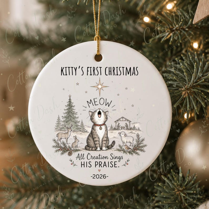 Cat First Christmas Ornament – Christian Cat Ornament product image 12