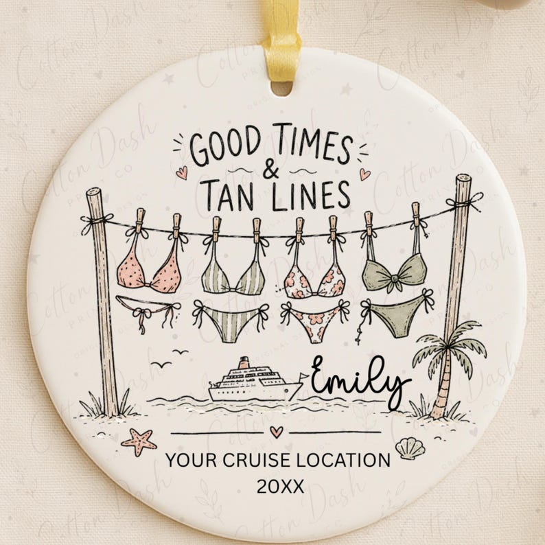 Girls Trip Cruise Ornament – Personalized Friends Vacation Gift product image 4