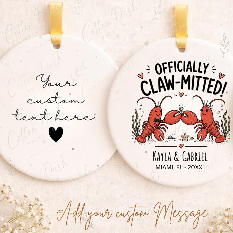 Beach Engagement Ornament – Personalized Newly Engaged Gift product image 2