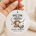 Western Engagement Ornament – Personalized Newly Engaged Gift personalized Christmas ornament