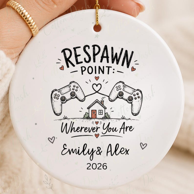 Gamer Couple Ornament – Long Distance Relationship product image 6