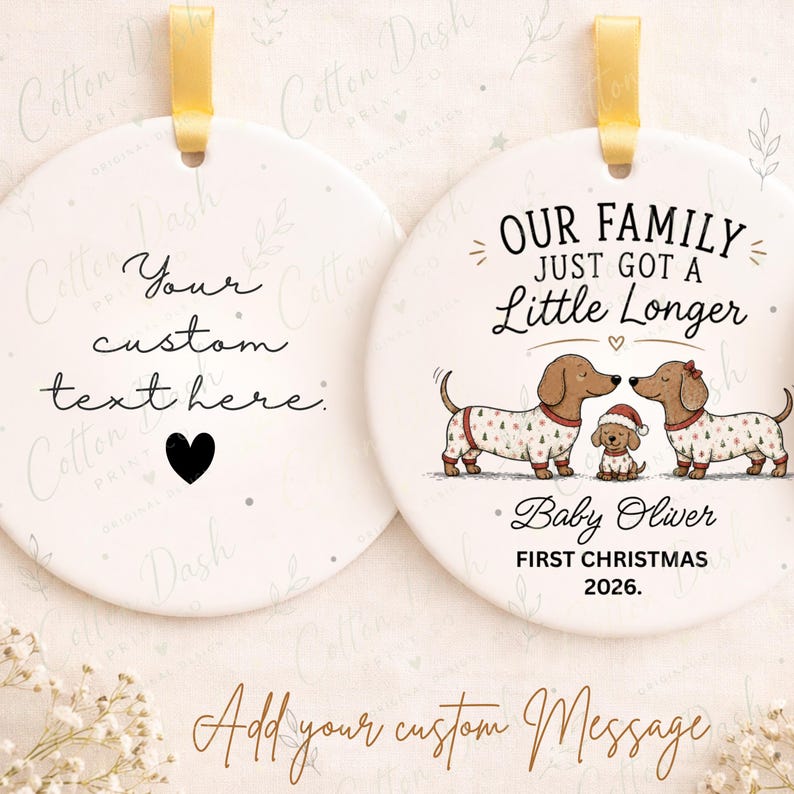 Baby First Christmas Ornament – Personalized New Baby Gift product image 2