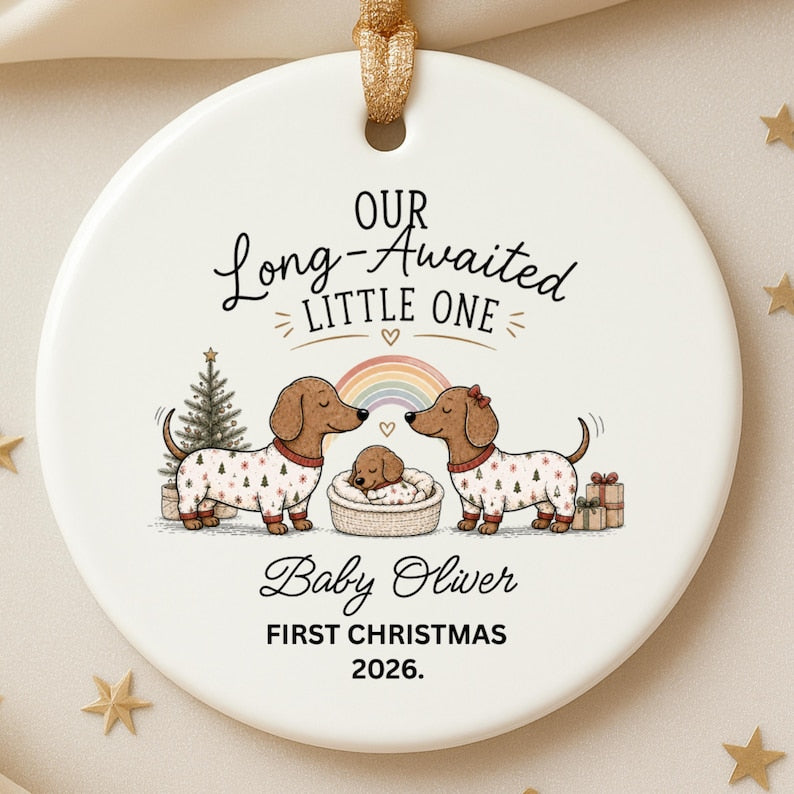 Rainbow Baby First Christmas Ornament – Personalized Baby Keepsake for Long Awaited Baby product image 9