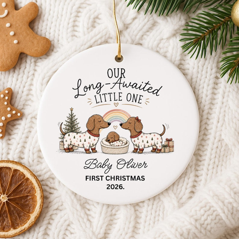 Rainbow Baby First Christmas Ornament – Personalized Baby Keepsake for Long Awaited Baby product image 11